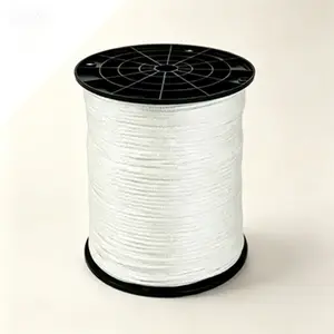 Heavy Duty Polyester Cord 1000 ft Low-Stretch Solid Braid, High Tensile Durable Sewing Thread for Crafts DIY, Reusable String for Outdoor Marine Use,#4 1/8" USA Made Rope, Low-Stretch Solid Braid, High Tensile Durable Sewing Thread