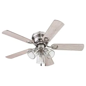 Portage Bay Renton Ceiling Fan, Quiet Reversible Motor, 42 Inch, Brushed Nickel