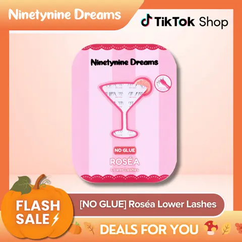 Ninetynine Dreams [NO GLUE] Roséa Lower Lashes | Self-Adhesive Pre-Glued Press-On Bottom Lashes, Dramatic Spiky Manhua Lower False Eyelashes, Bold Defined Self Stick On Lower Lashes, Lightweight No Glue Lower Lashes for Doll Eye Douyin Makeup