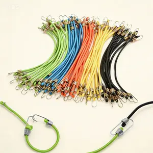 Adjustable Elastic Cords with Hooks 12 Pack, 10-Inch Heavy Duty Stretchy Bungee Straps for Outdoor Gear, Luggage Rack, Tarp, Bike, Car, RV Camping, Cargo Tie Down, Reusable Short Bungee