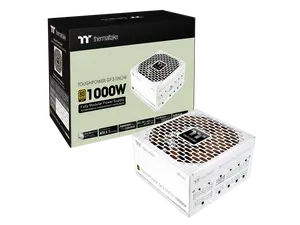 Thermaltake Toughpower GF3 1000W; ATX 3.1; Native PCIe 5.1 12V-2x6; Full Modular; Flat Cables; Color Matched Connectors; Japanese Main Capacitors; Colored Custom 135mm Fan; 80 Plus Gold Certified;Snow