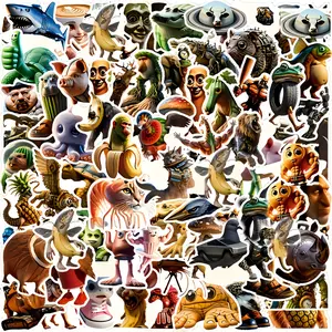 100 pieces of Italian brain rot stickers, TungTungTungTungTung Sahur stickers, imaginative and funny creative abstract meaningless stickers, Sticker Packs