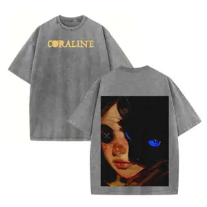 Coraline Retro Vintage T-Shirt Heavyweight Cotton, Unisex Movie Merch Tee