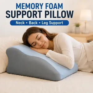 Ergonomic Support Pillow for Neck, Back and Leg Comfort, Multi Use Cushion for Bed, Sofa, Living Room and Couch