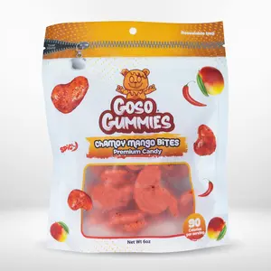 Goso Gummies Chamoy Mango Bites – 6oz Bag - Sweet & Tangy Chewy Fruit Snack