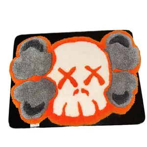 Custom Small orange and grey Matt rug