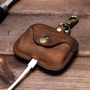 Solid Color Leather Protective Case for AirPods Pro & 3, Precision Fit, Premium Wireless Earbud Cover, Earphone Accessories, Audio