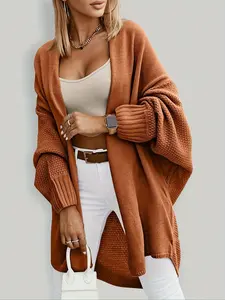 Autumn Winter New Casual Daily Long Sleeve Loose Comfortable Knitted Cardigan Sweater, Women's Fashion Pullover for Fall & Winter Knitwear