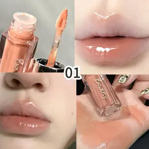 1 PC tinted Cosmetic lip gloss mirror water light moisturizing Hydrating lip gloss, which can create a beautiful glossy lip makeup, suitable as a gift for girls, girlfriends or family.