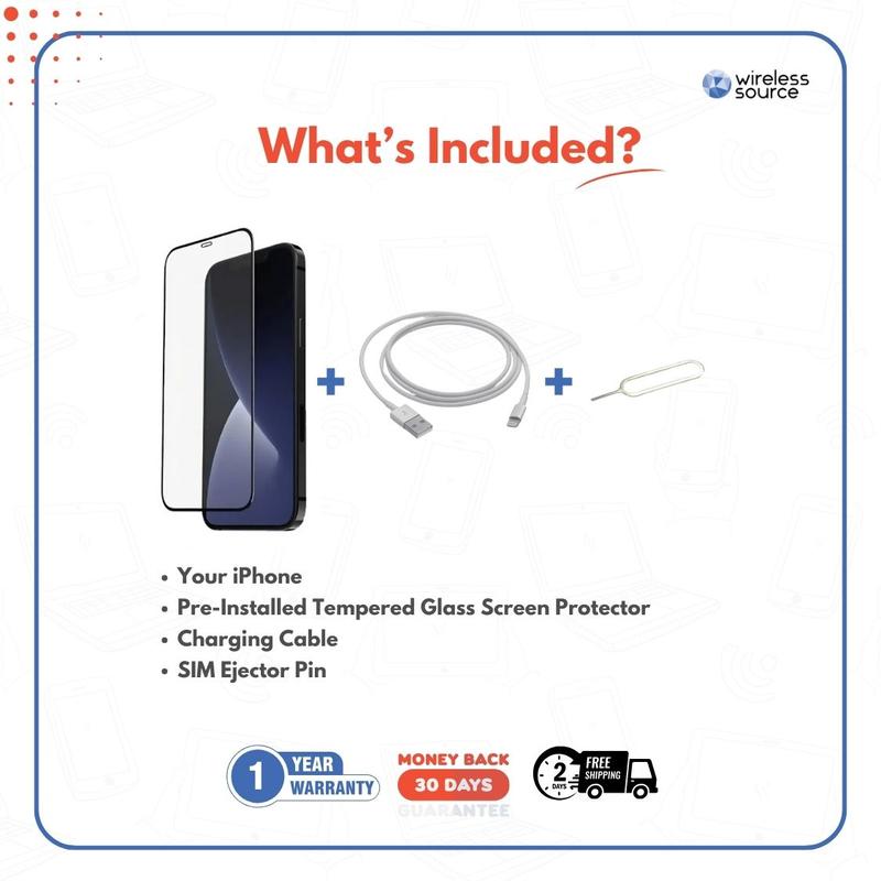 Refurbished Apple iPhone 11 (Unlocked) A2111 Excellent Condition with Tempered Glass Screen Protector & 1 Year Warranty