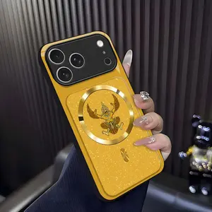 Suitable for [iPhone 17 Pro Max] high-end MagSafe phone case，Glitter Magnetic Luxury Phone Case  Mythical Eagle Sparkly  Shockproof Protective Cover 952