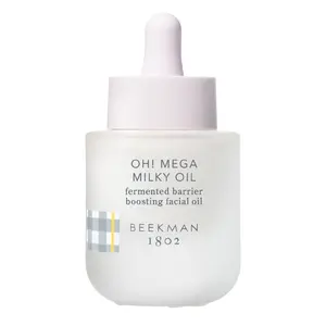 Beekman 1802 Oh! Mega Milky Oil Fermented Barrier Boosting Facial Oil for Glass Skin Glow - With Vitamin C, Niacinamide, Fermented Plant Oils, Omega Fatty Acids, and Goat Milk
