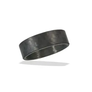Carbon Fiber band 8mm flat checkered. Size 9 (99946)
