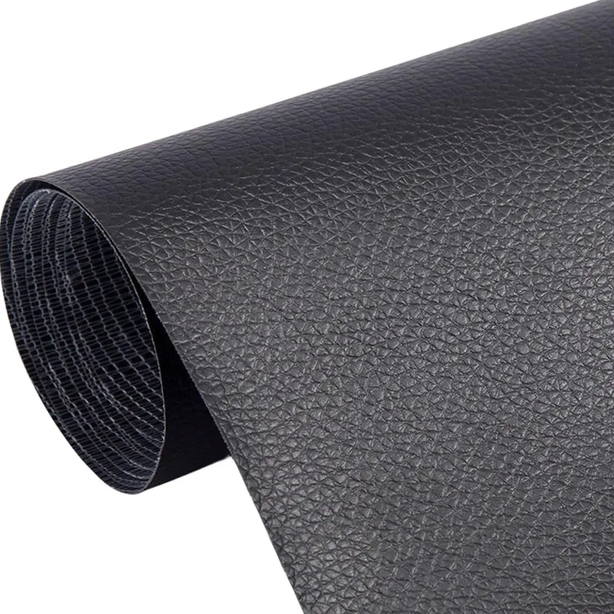 Self-Adhesive PVC Leatherette Repair Patch - Cuttable, Waterproof, Litchi/Fine Grain, 20x54/4x63in - 1-Black,10-White(Fine Grain)20x54in,11-Light Brown(Fine Grain)20x54in,12-Grey(Fine Grain)20x54in - for Couch, Car Seat, 300G, Large Size, Litchi Grain