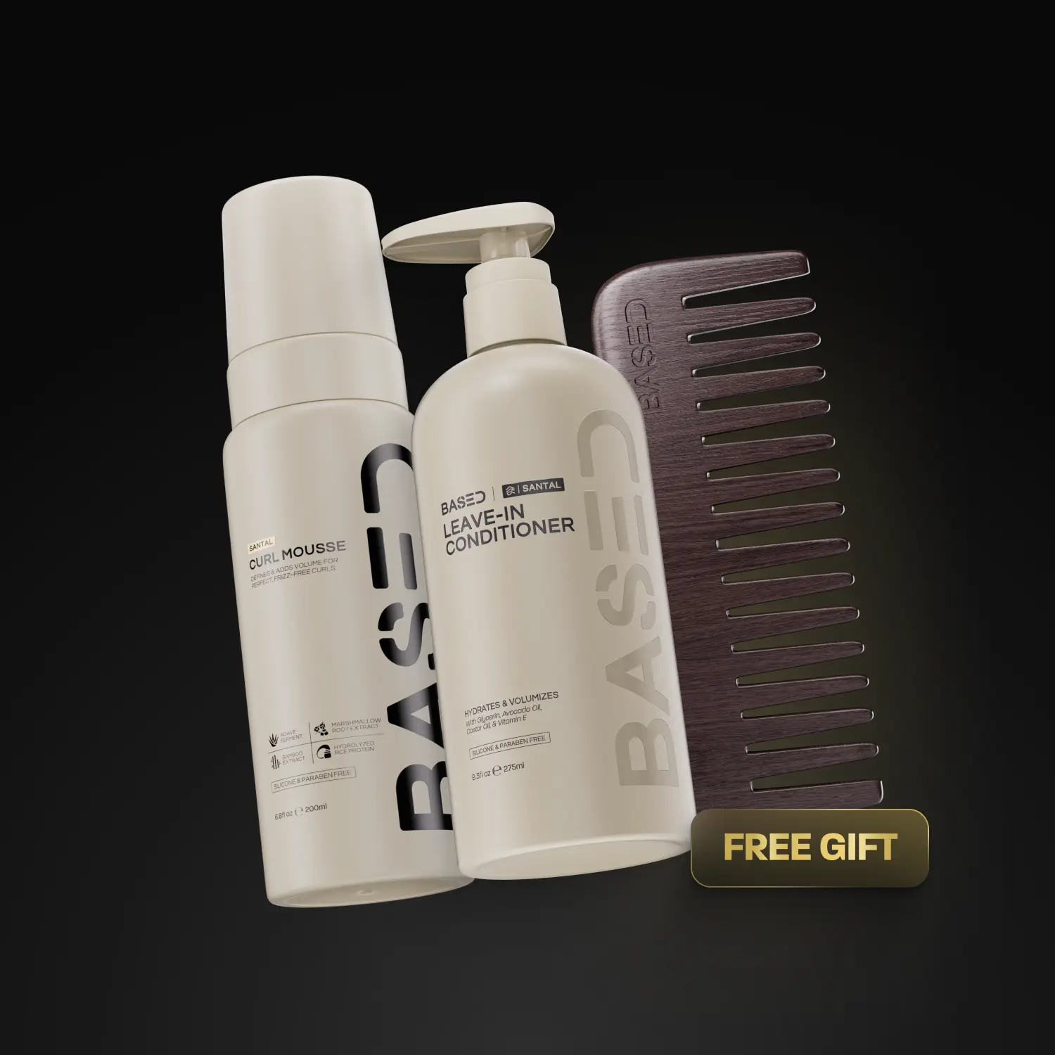 BASED Hydration & Volume Duo | Curl Mousse + Leave-In Conditioner