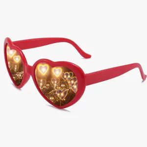 Heart Diffraction Glasses for Romantic and Playful Atmosphere