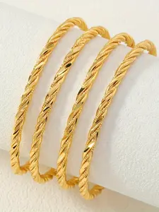 Women's jewelry bracelet set, twisted spiral design bracelet, stackable bracelets, Trendy Stack Bangle, perfect gift for women, daily wear and holiday occasions, Valentine's Day gift, Fashion Bracelets, Trendy Jewellery Accessories