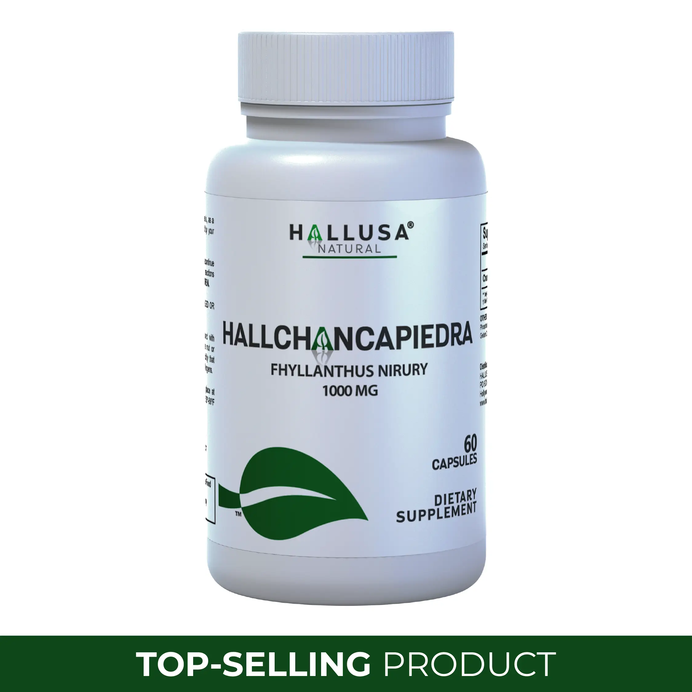 Hallchancapiedra 1000 mg - Supplement Chanca Piedra Pure Breaks and kidney stone - Healthcare - Chancapiedra Dietary Supplement 60 Cap HALLUSA NATURAL