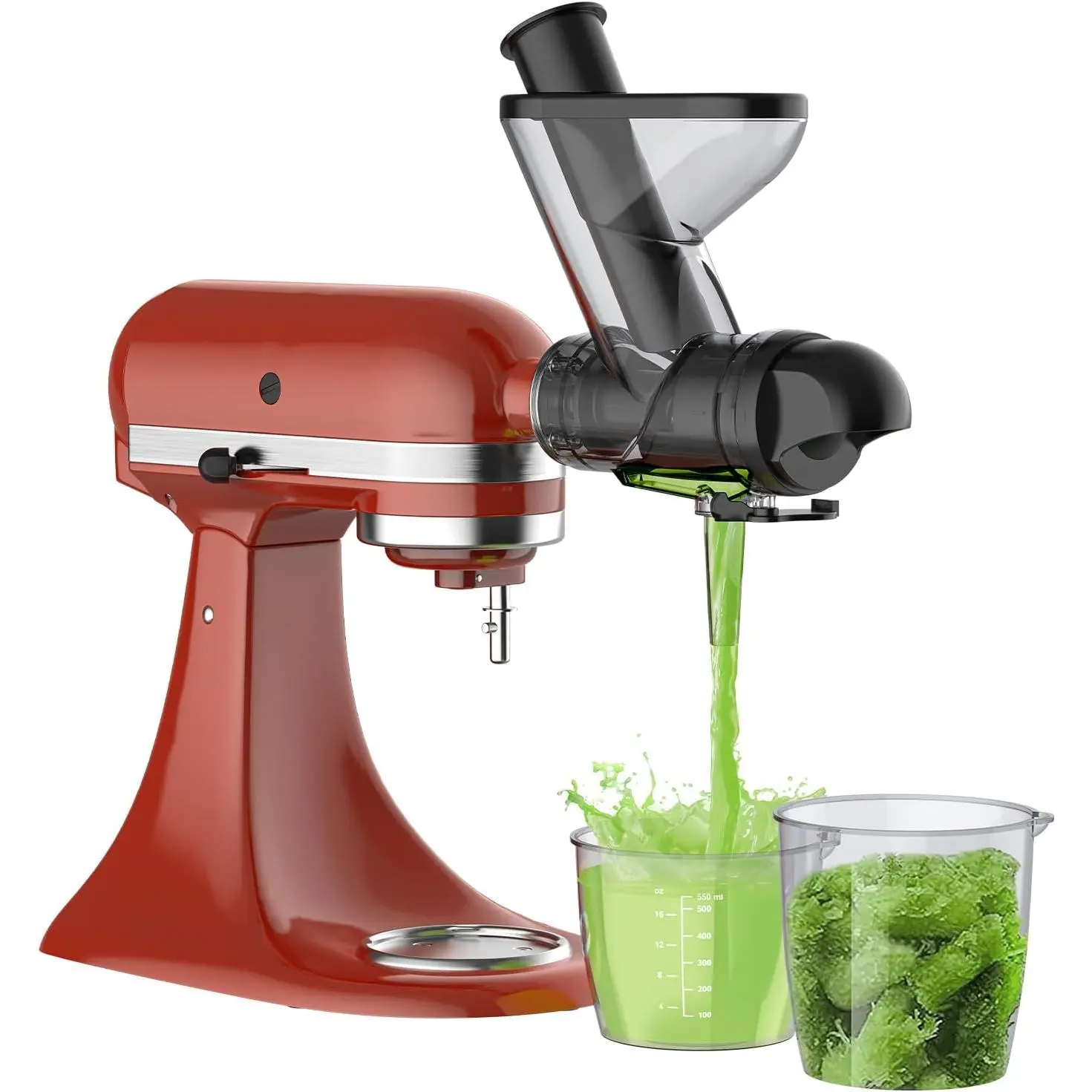 Masticating Juicer Attachment for  Stand Mixer, Cold Press Juicer machines with  Feed Chute, Slow Masticating Juicer, Attachment for  Mixers