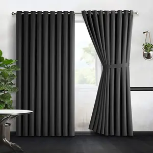 Blackout Eyelet Curtain Panel, Heavy Curtain, 99% Light Blocking, Thermal Insulation, Noise Reduction, Energy Efficient, Easy Installation