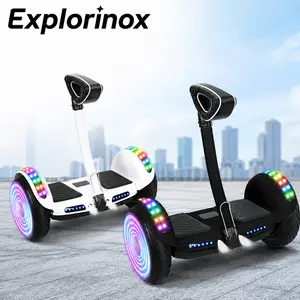 Explorinox 10-Inch Electric Self-Balancing Scooter, LED Lights, Adjustable Height, Dual Control Design, Off-Road & All-Pavement Ride-On Toy for Sports & Outdoor Play