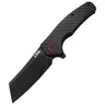 CJRB Cutlery CRAG J1904 Thick Durable Tactical Folding Knife - AR-RPM9 Steel, 3.43" Black PVD Blade, Carbon Fiber Handle, Single Unit for Outdoor, Everyday Carry (Tactical Knives Category)