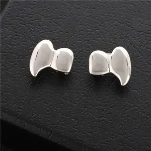 HipHop Classic Single Teeth Grillz Golden Tooth Caps Decor 14K Gold Plated Dental Grills Body Jewelry For Women Men