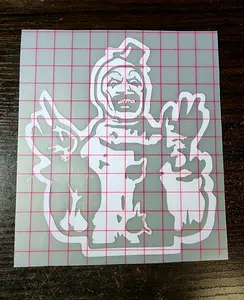 Art The Clown Terrifier Vinyl Car Decal Sticker Handmade in USA Premium Outdoor Vinyl Water & UV Resistant Easy Application Decal