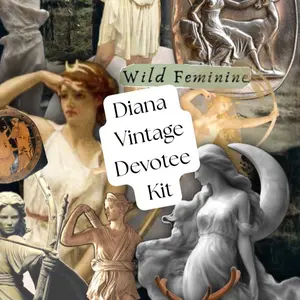 Diana Worship Vintage Bundle, Vintage Witchcraft Tools, Italian Folk Witch Bundle, Diana Devotee Worship Kit, Roman Goddess Devotee