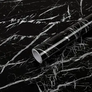 Self-Adhesive Vinyl Film, 40x300cm Marble Effect, Easy Peel & Stick Wallpaper for Kitchen Countertops, Durable PVC Material, Marble Pattern Wallpaper