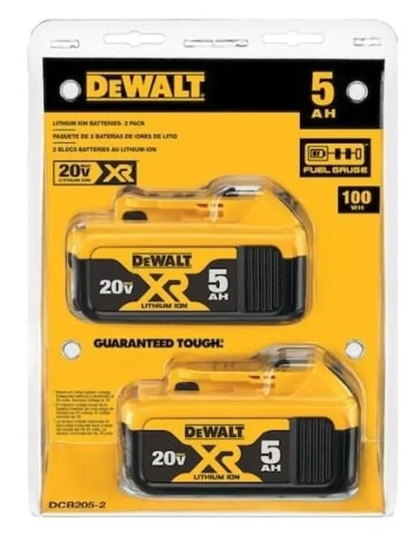DeWalt 20V MAX 5.0 Ah Lithium-Ion Battery DCB205-2