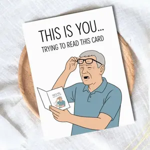 [Sale off 50%] FATHERS DAY CARD - Funny Dad Birthday Card, Greeting Card with Envelope  5SF
