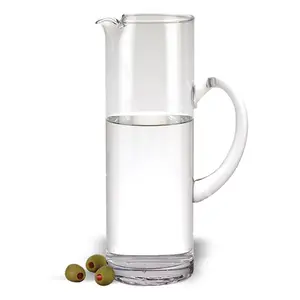 212 MAIN 54oz Lead-Free Mouth-Blown Pitcher - Ice Tea, Martini or Water Glass Jug, Aesthetic Kitchen Accessory, Wedding Gift Ideas