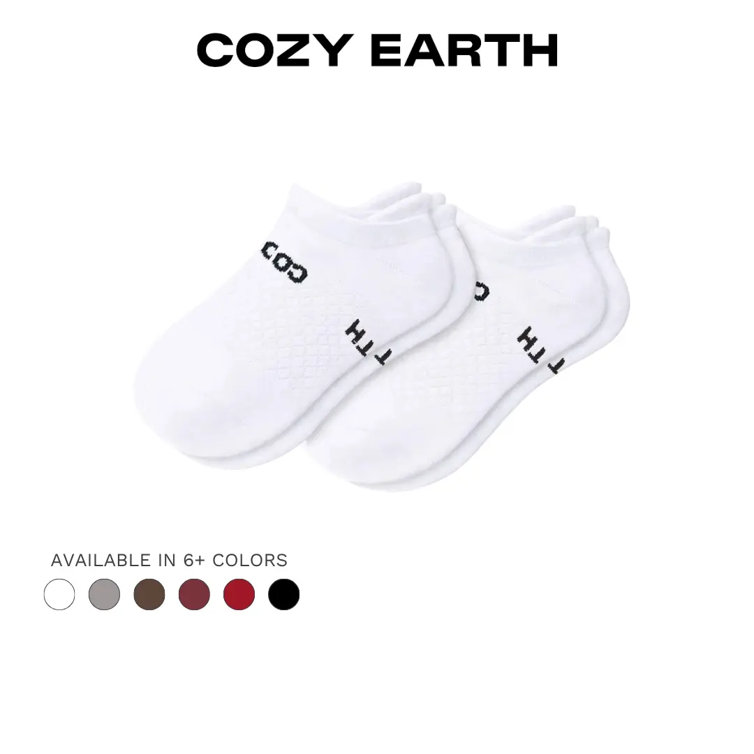 Essential Ankle Socks | Unisex, Soft Cotton, Cushioned Comfort, Moisture-Absorbing, Seamless Fit | Available in 2, 4, 6, and 8 Pack