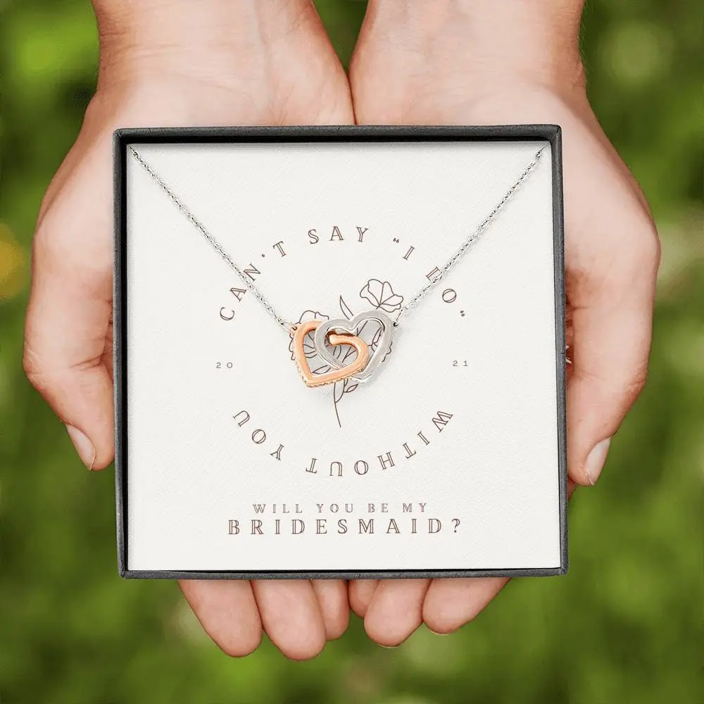 Personalized Bridesmaid Gift Necklace Wedding Gift Maid of Honor Bridesmaid Best Friend Bridal Shower Rehearsal Proposal Box Will You Be My Jewelry