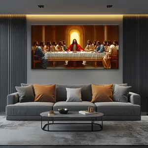 1 The Last Supper Framed Wall Decor - Pine Frame