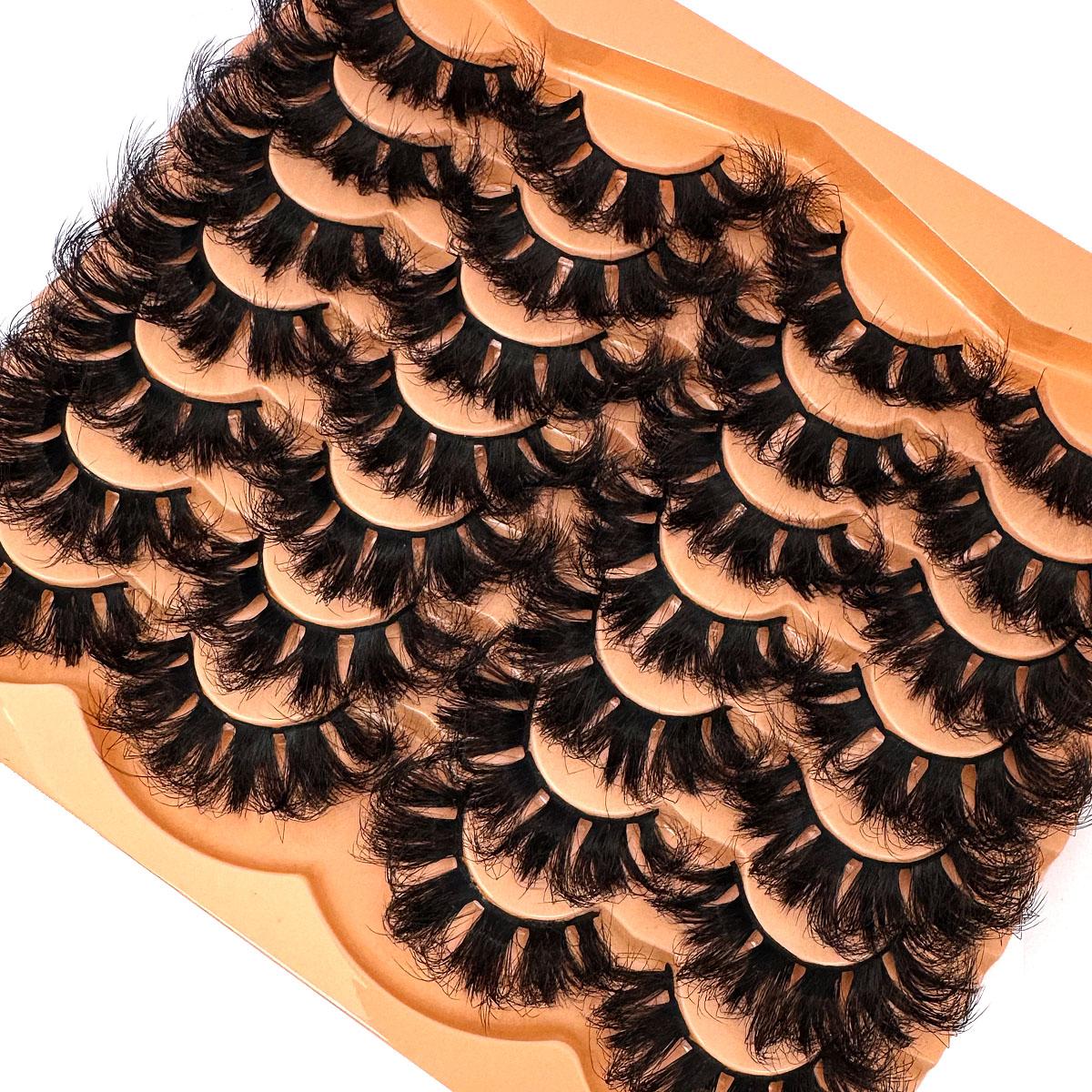 UMIRYAO 14 Pairs Thick, Elegant D-Curl Fluffy Faux Mink Eyelashes, 3D Natural Looking Soft Wispy Russian Curl Dramatic Messy Mink Lashes, Full Strip Lashes Extension For Beauty Makeup, Reusable For Daily And Party, Great Gift UMIRYAO 14 Pairs Thick, Elegant D-Curl Fluffy Faux Mink Eyelashes, 3D Natural Looking Soft Wispy Russian Curl Dramatic Messy Mink Lashes, Full Strip Lashes Extension For Beauty Makeup, Reusable For Daily And Party, Great Gift