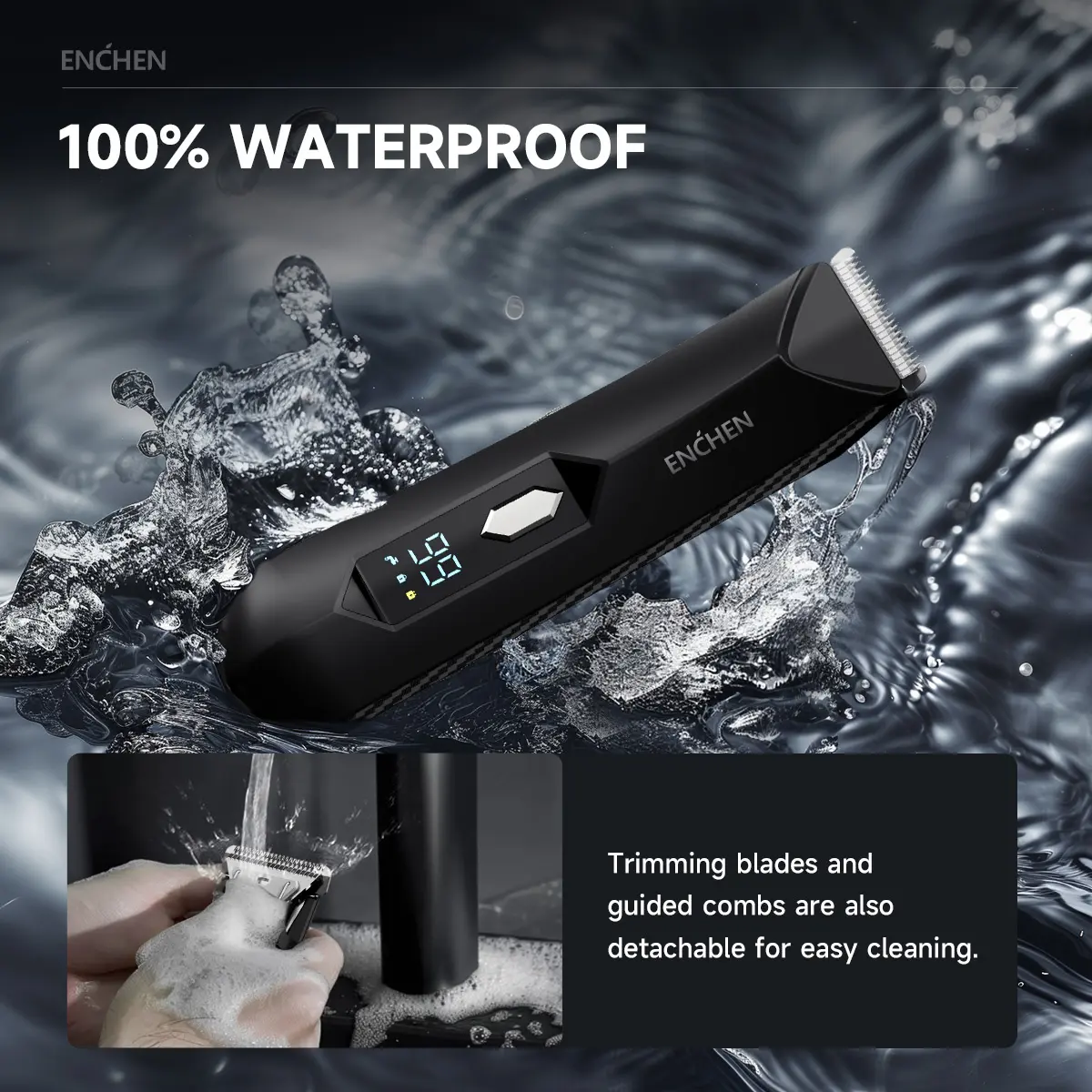 ENCHEN Electric Body Hair Shaver -Groin Hair Trimmer, Private Ball Hair Trimmer for Men and Women - Replaceable Ceramic Head, USB Rechargeable, Waterproof Hygienic Shaver Safe and Fast Gift Cordless