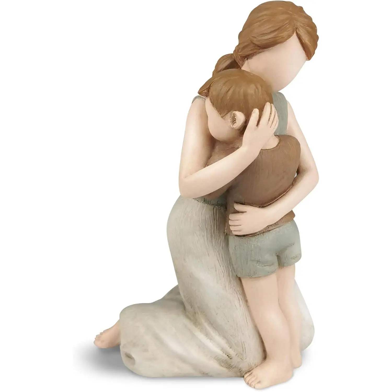 Mother and Son Figurines Statues, The Greatest Bond Mon and  Sculptures, Sculpted Hand-Painted Figures with  Card for Anniversary Birthday ()