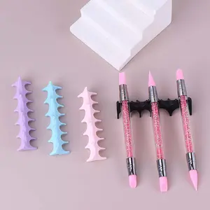 Multifunctional Nail Art Pen Holder Stand, Anti-Slip Multi-Purpose Design, Ideal for UV Gel Pens & Nail Tools Storage Solution, Desk Organizer Tidy