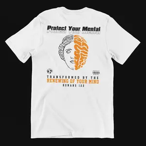 PROTECT YOUR MENTAL ADULT T SHIRT WHITE