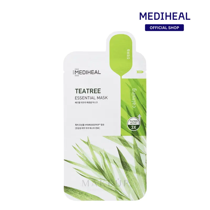[MEDIHEAL OFFICIAL] Teatree Essential Mask - Korean Sheet, Soothing, Redness, Calming, Purifying