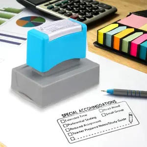 Teacher Automatic Ink Stamp, Personalized Rubber Stamp for Grading Checkboxes, Dormitory Supplies, Perfect for School Classroom First Day, Stamping