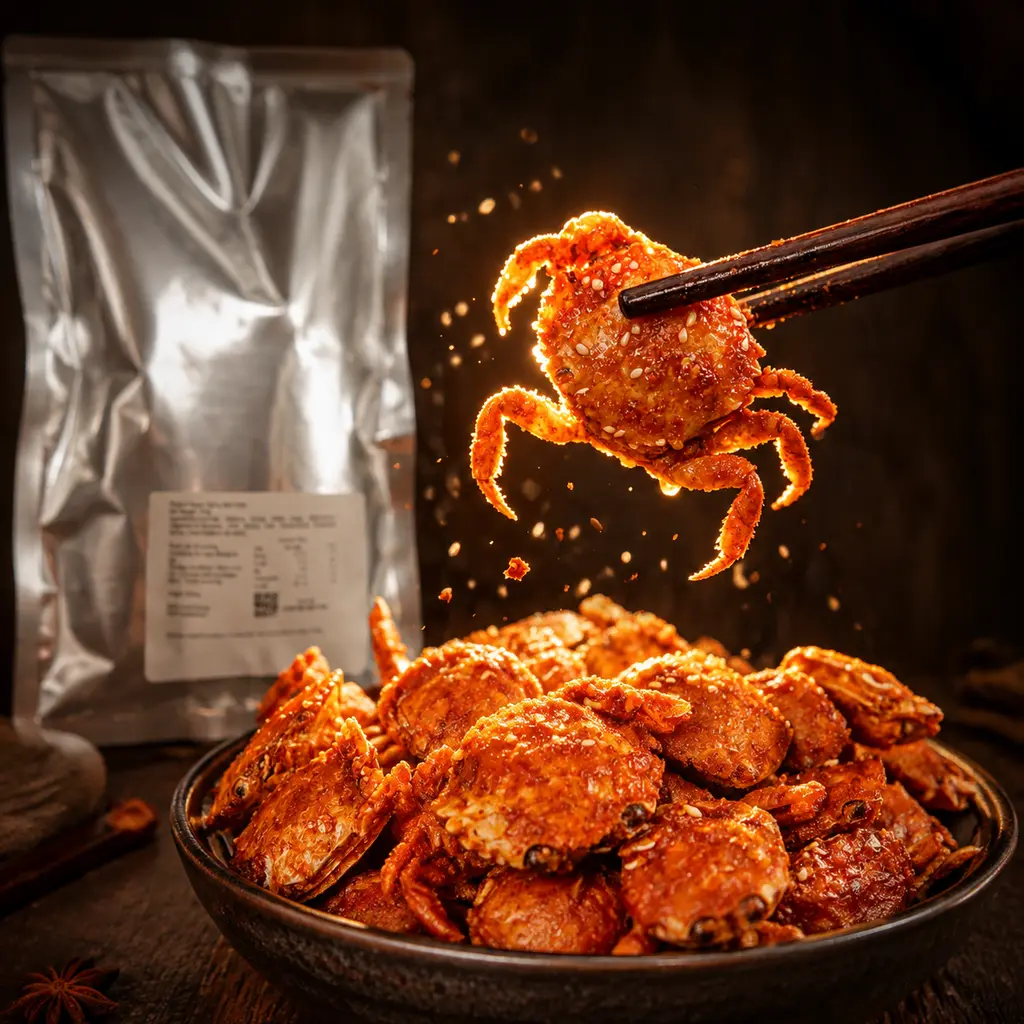 Rich in calcium and protein: An excellent source of calcium and a delicious snack suitable for all ages. Individually packaged for convenient portability—replenish your energy anytime. – Spicy Sea Crab