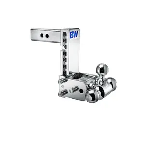 B&W TS10049C Tow & Stow Adjustable Triple Ball Mount – 2" Receiver, 7" Drop