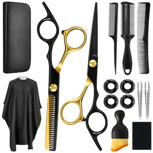 Professional Haircut Scissors Kit – Salon Quality Stainless Steel Shears with Thinning Scissors, Perfect Barber Set for Men, Women, Kids, Home Use