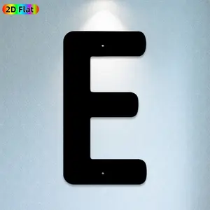1pc Letter E Metal Wall Art, Stylish Letter E Statue Mural, Ideal Gift for New Year, Christmas, Alphabet Decor Enthusiasts, Rust-Resistant Metal Wall Decor Wall Sculptures, Perfect for Indoor Wall & Outdoor Fence Decor Lovers