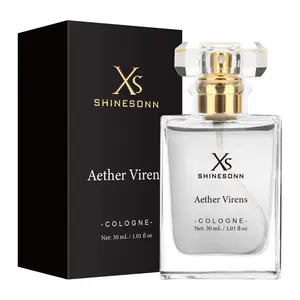 XS SHINESONN Aether Virens Men's Cologne, 30ml/1.01fl oz Long-Lasting Pheromone Infused Fragrance, Pure Masculine Charm with Lavender, Rosemary, Sandalwood and Mint, Fresh Clean Cologne for Business, Dating & Casual Wear