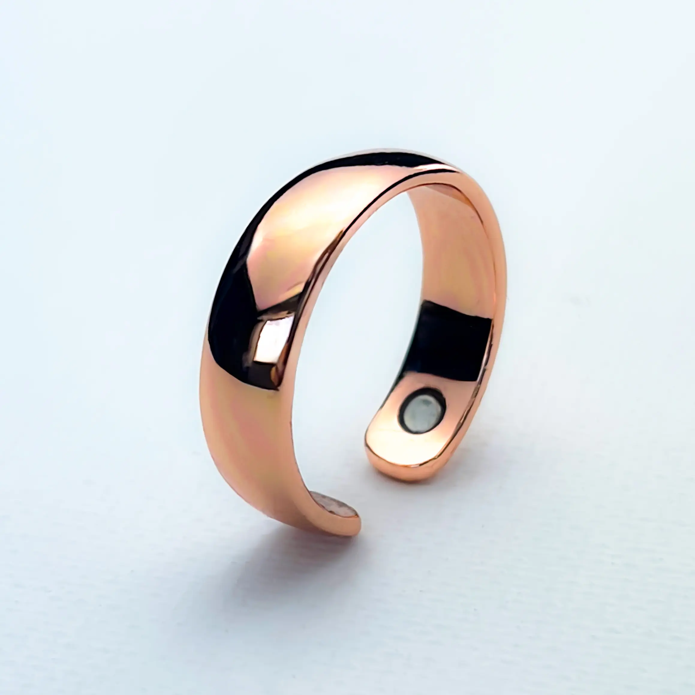 100% Pure Copper Magnetic Therapy Ring, Adjustable Copper Ring for Men & Women, Handmade Copper Jewelry