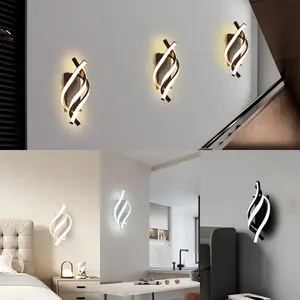 Modern Geometric LED Wall Light, Adjustable Three Colors, Metal Wall Lamp with Silicone Shade, Polished Surface, Wired Connection